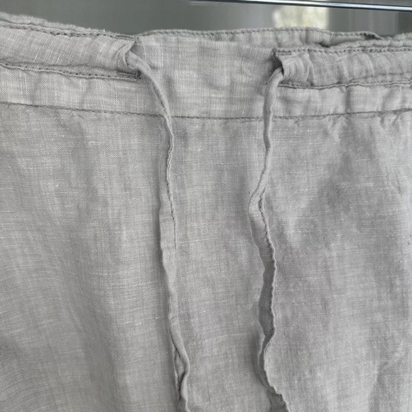 Horny Toad & Co Skirt Womens Medium Gray 100% Linen Mini Pockets Breathable - Picture 2 of 8